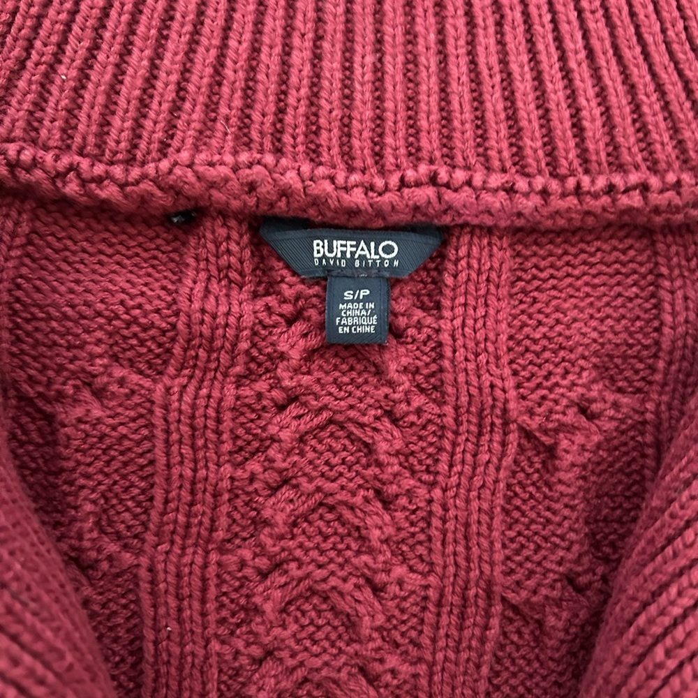 Sorella Dark Red Cable Knit Long Sleeve Sweater​ - Picture 9 of 15